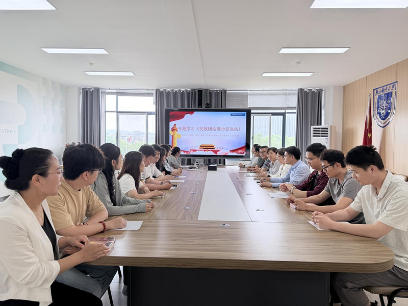 海外教育学院、波特兰学院、欧洲塞浦路斯学院党委理论学习中心组专题学习《中华人民共和国民族团结进步促进法》